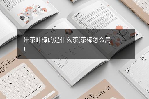 带茶叶棒的是什么茶(茶棒怎么用)